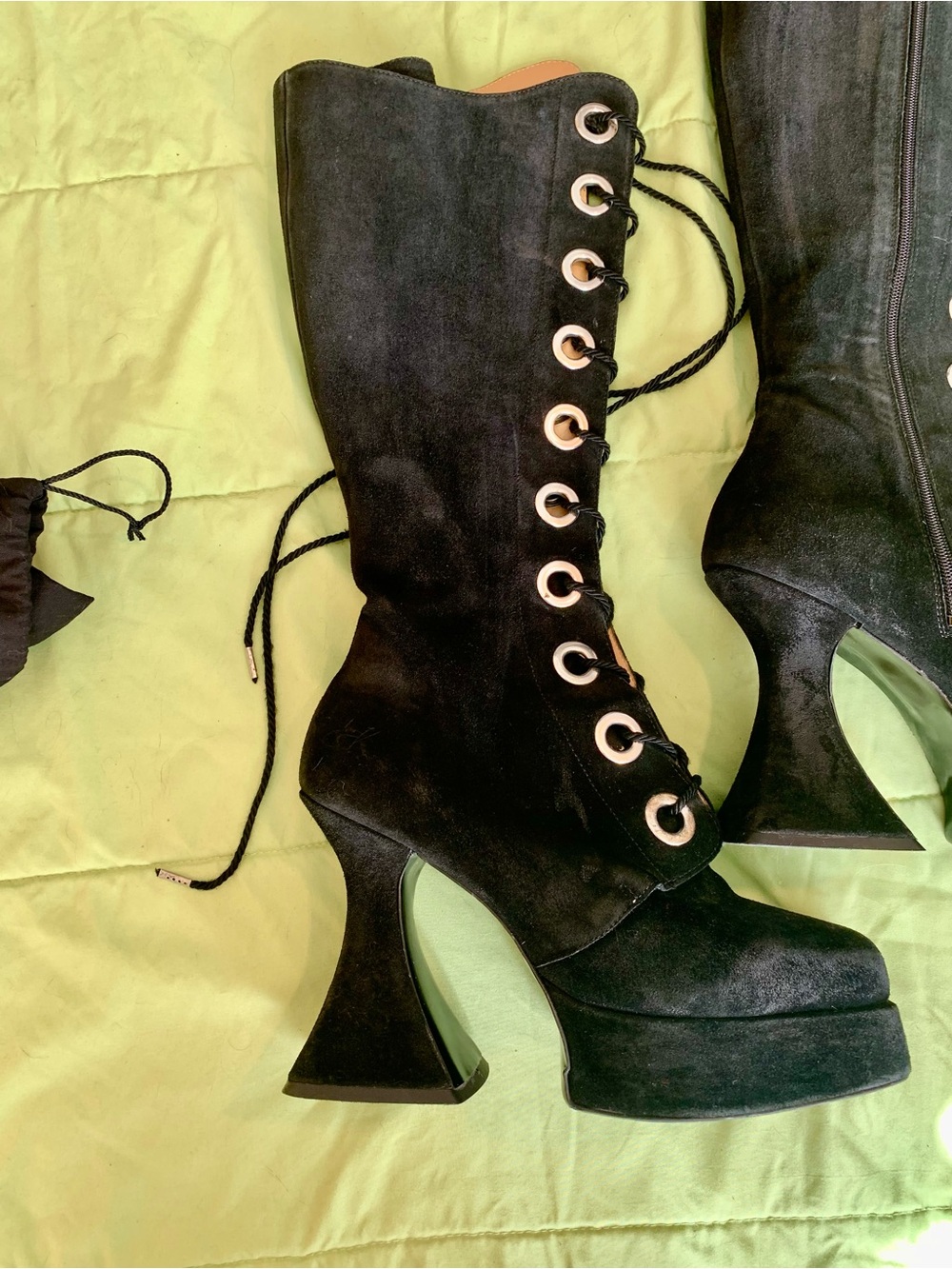 Fluevog Mega Munster SAMPLADELIC LACE-UP PLATFORM BOOTS - Picture 5 of 16